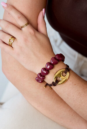 Satin Cord Bracelet With Button Detail h5 Picture2