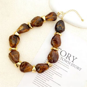 Retro Beads Acrylic Women's Beaded Necklaces h5 Picture2