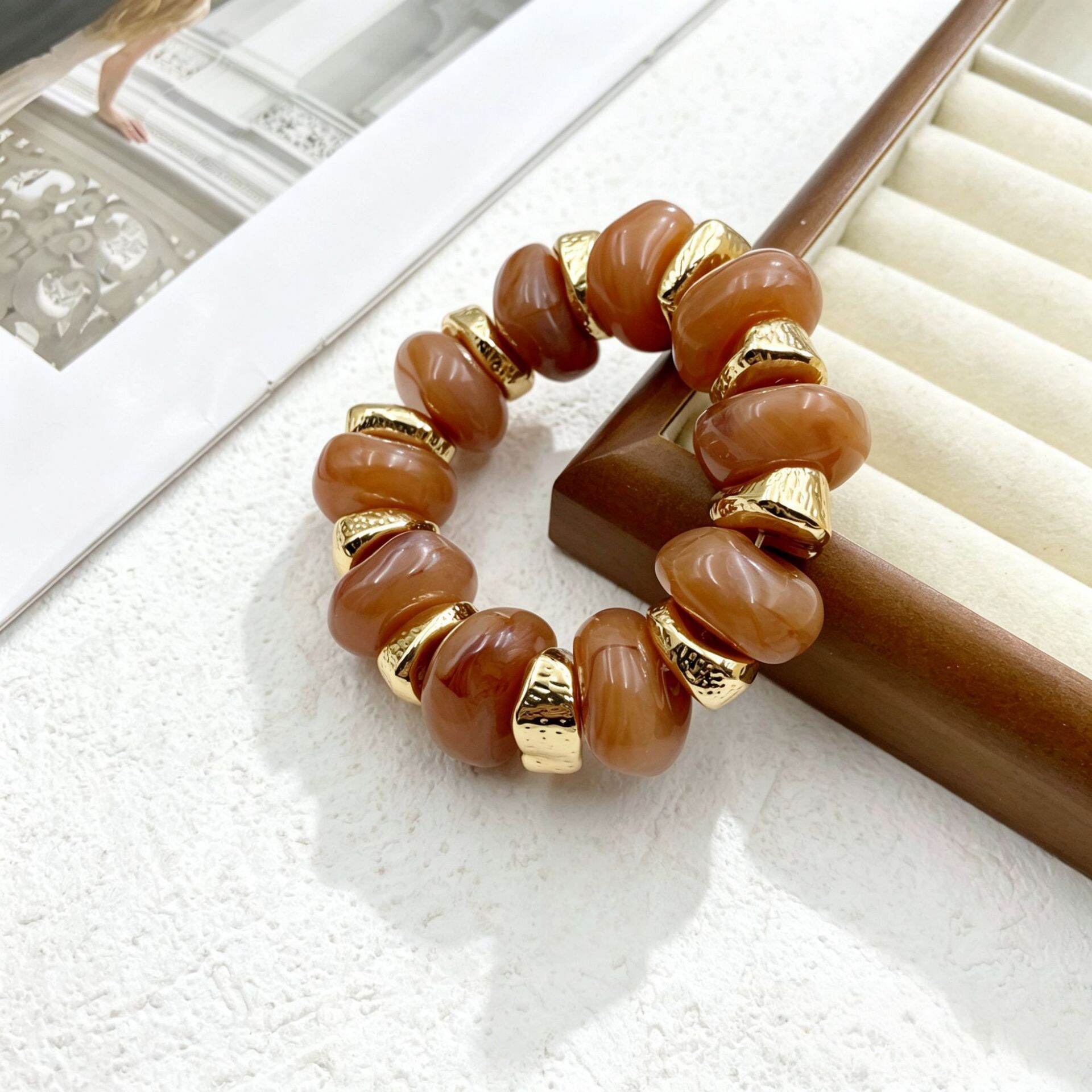 Retro Beads Acrylic Women's Beaded Bracelets h5 Picture2