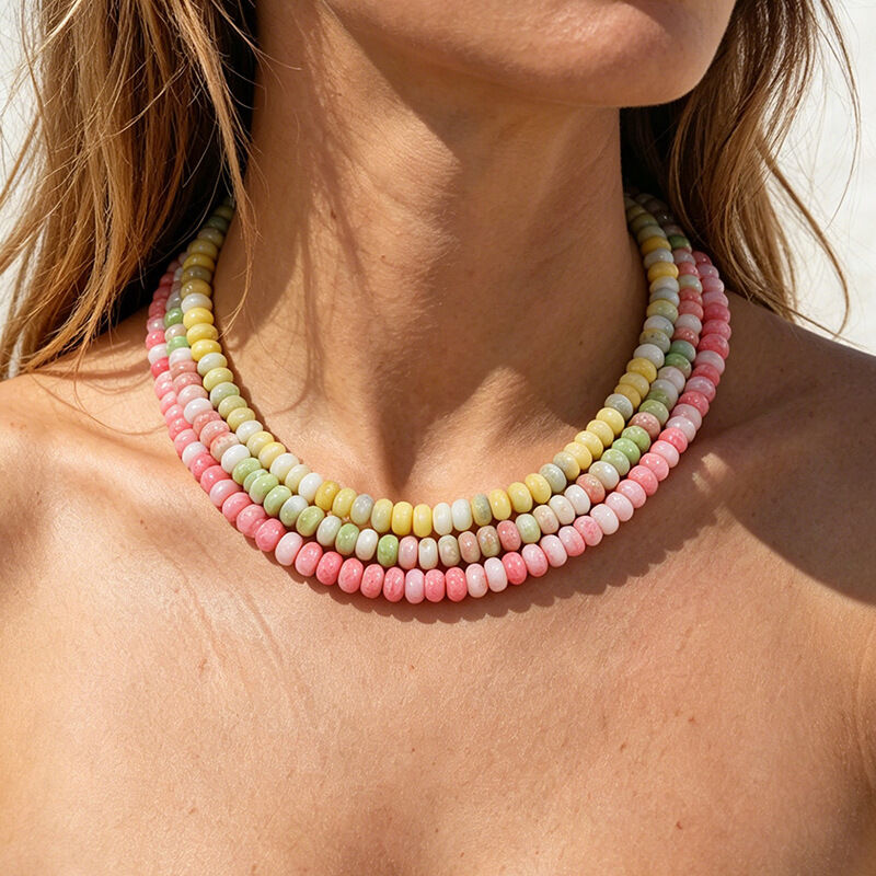 Romantic Series Sweet Beads Natural Stones Women's Beaded Necklaces h5 Picture2