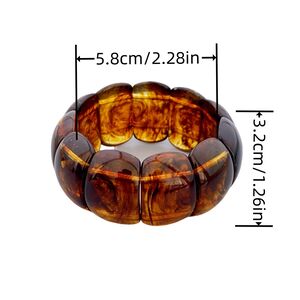Retro Geometric Shape Resin Women's Beaded Bracelets h5 Picture4