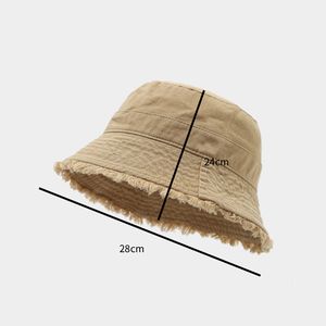 Simple Series Daily Solid Color Tassel Cotton Bucket Hats h5 Picture7