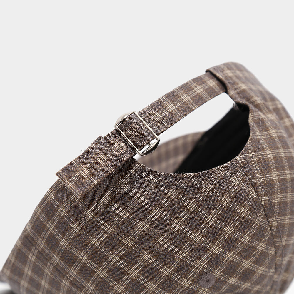 Simple Series Casual Solid Color Plaid Cotton Unisex Baseball Cap h5Picture6