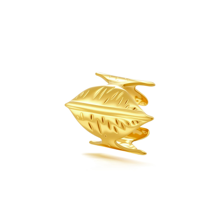 Orecchini a clip da donna Simple Series Flower in acciaio inossidabile, impermeabili, color oro.