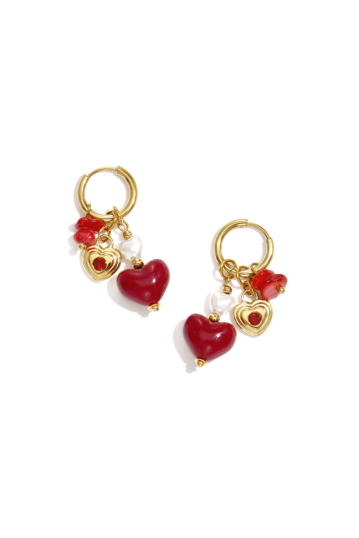 Stainless Steel Beads Earrings Heart Casual Daily  Women's Jewelry h5 