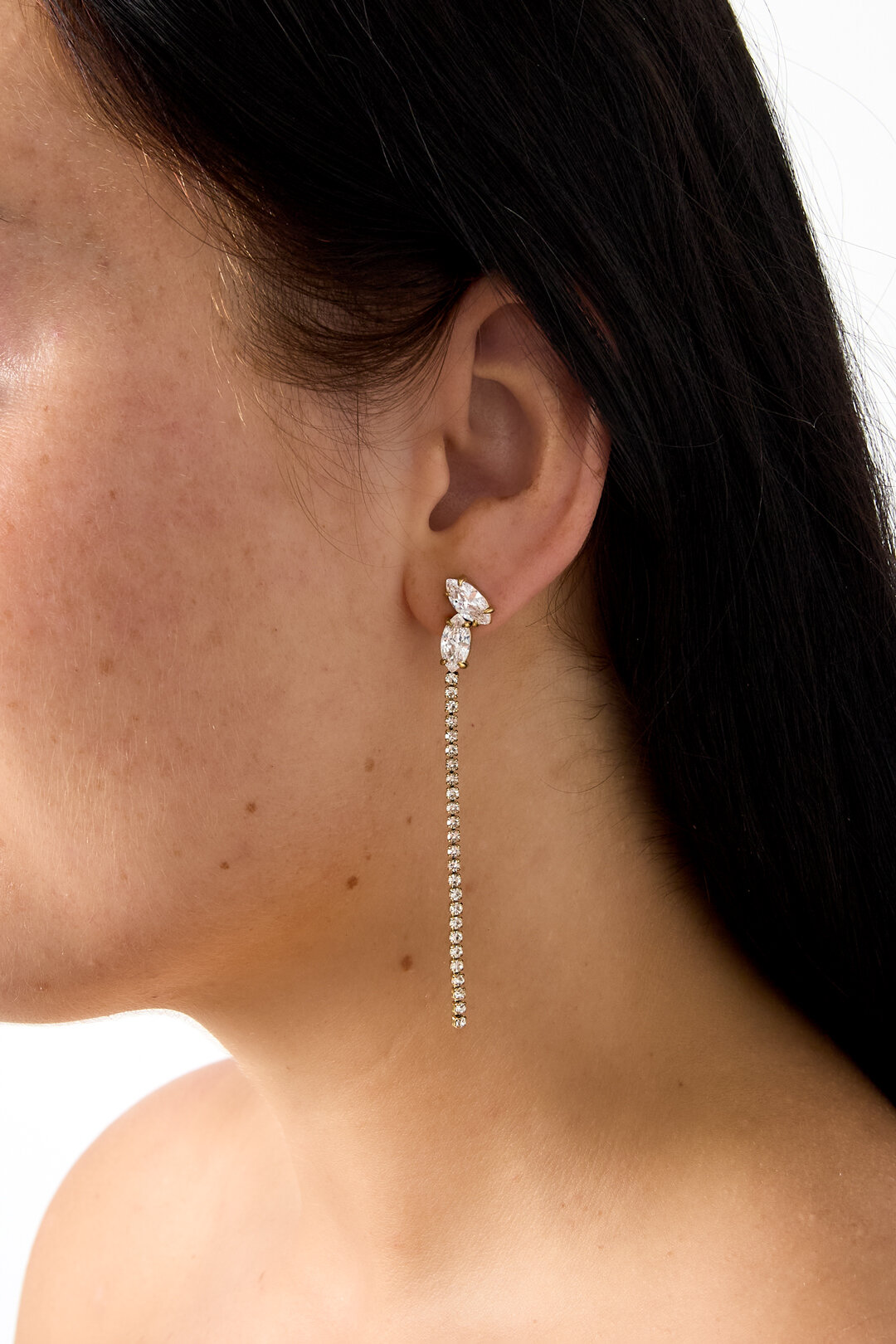 Ohrhänger aus Edelstahl, Kette, schlichte Alltags-Serie, Damenschmuck 2