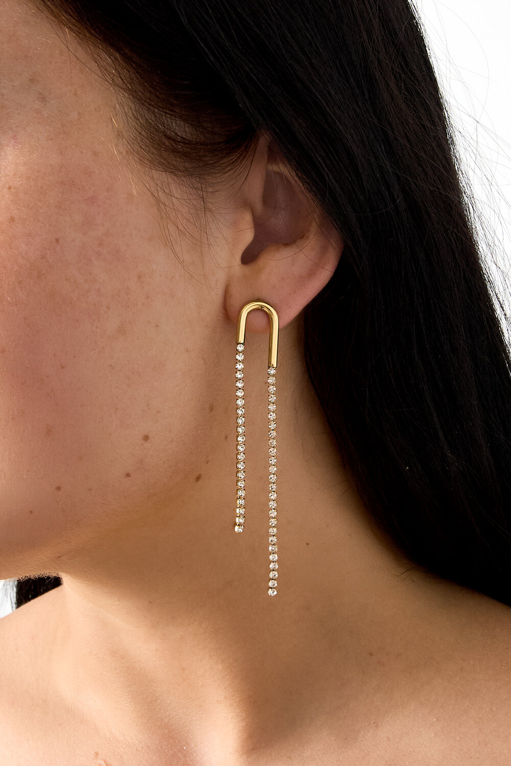 Ohrhänger Aus Edelstahl Mit Kette, Schlicht, Ideal Für Festliche Anlässe/Partys, Schlichte Serie, Damenschmuck h5Bild3