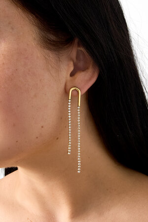 Ohrhänger Aus Edelstahl Mit Kette, Schlicht, Ideal Für Festliche Anlässe/Partys, Schlichte Serie, Damenschmuck h5 Bild3
