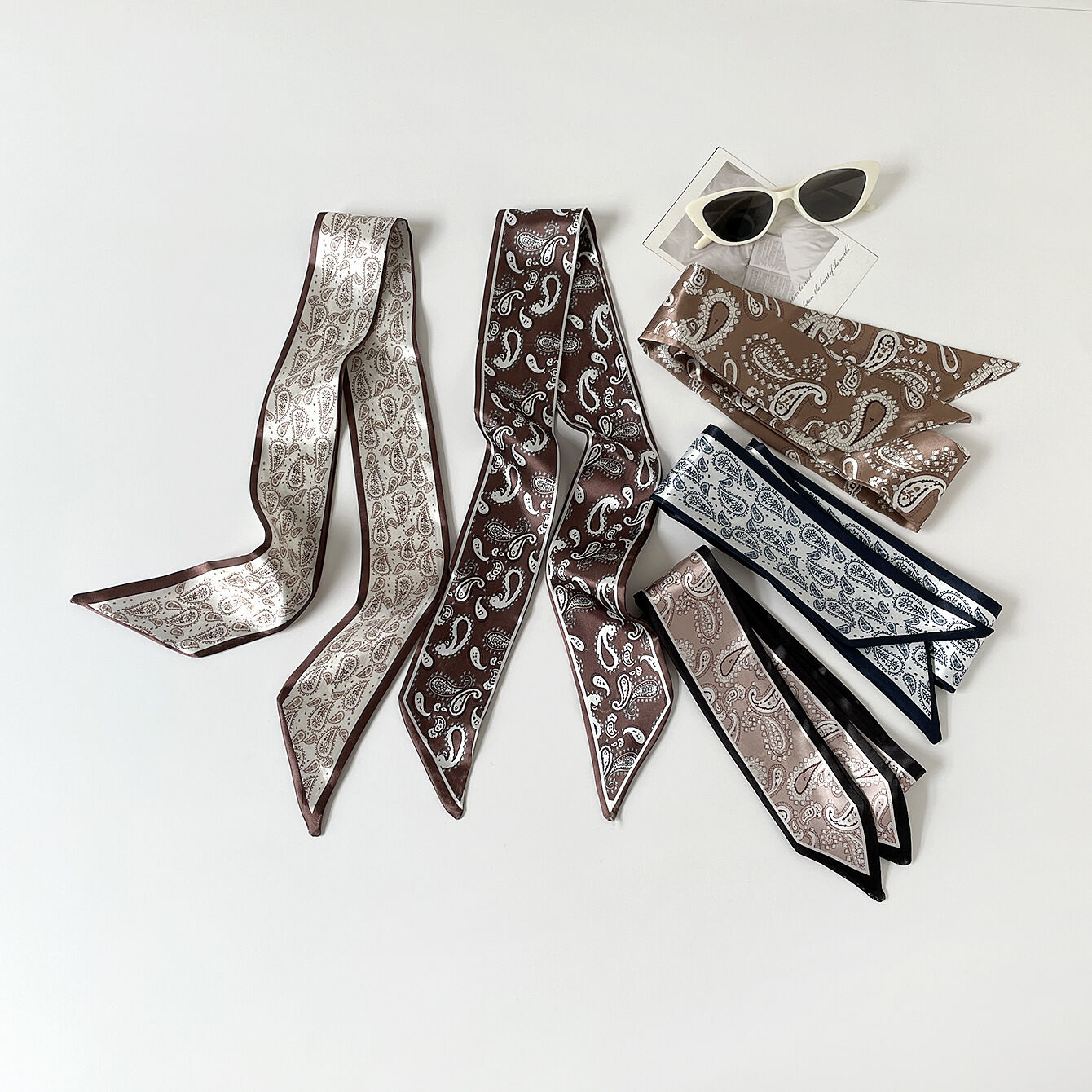 Sciarpe Estive In Poliestere Con Motivo Paisley, Serie Simple, Casual h5 Immagine2