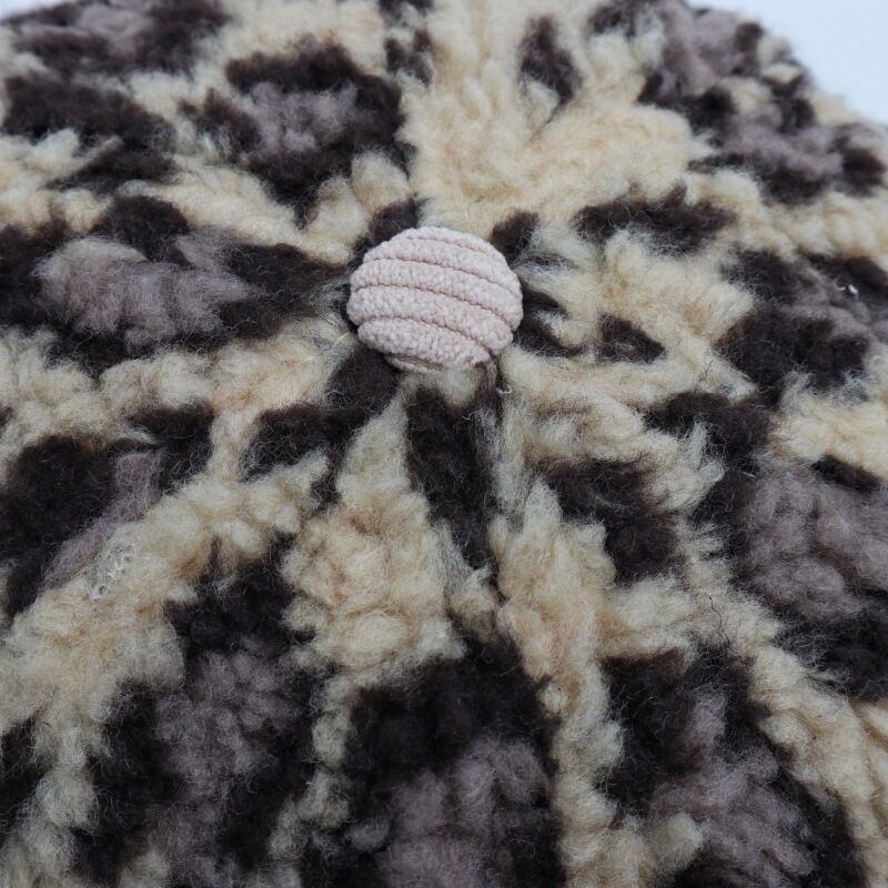 Simple Series Retro Leopard Print Corduroy Baseball Cap h5Picture4