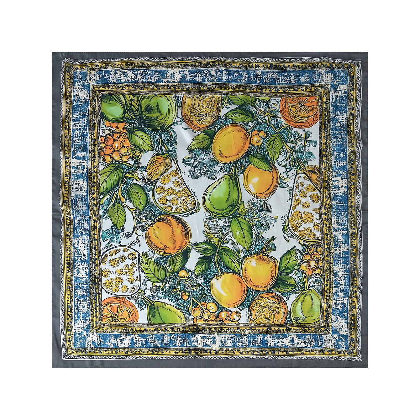Sciarpe Estive In Chiffon Satinato Di Raso Della Serie Luxury Vacation Fruit, Colori Misti Immagine2