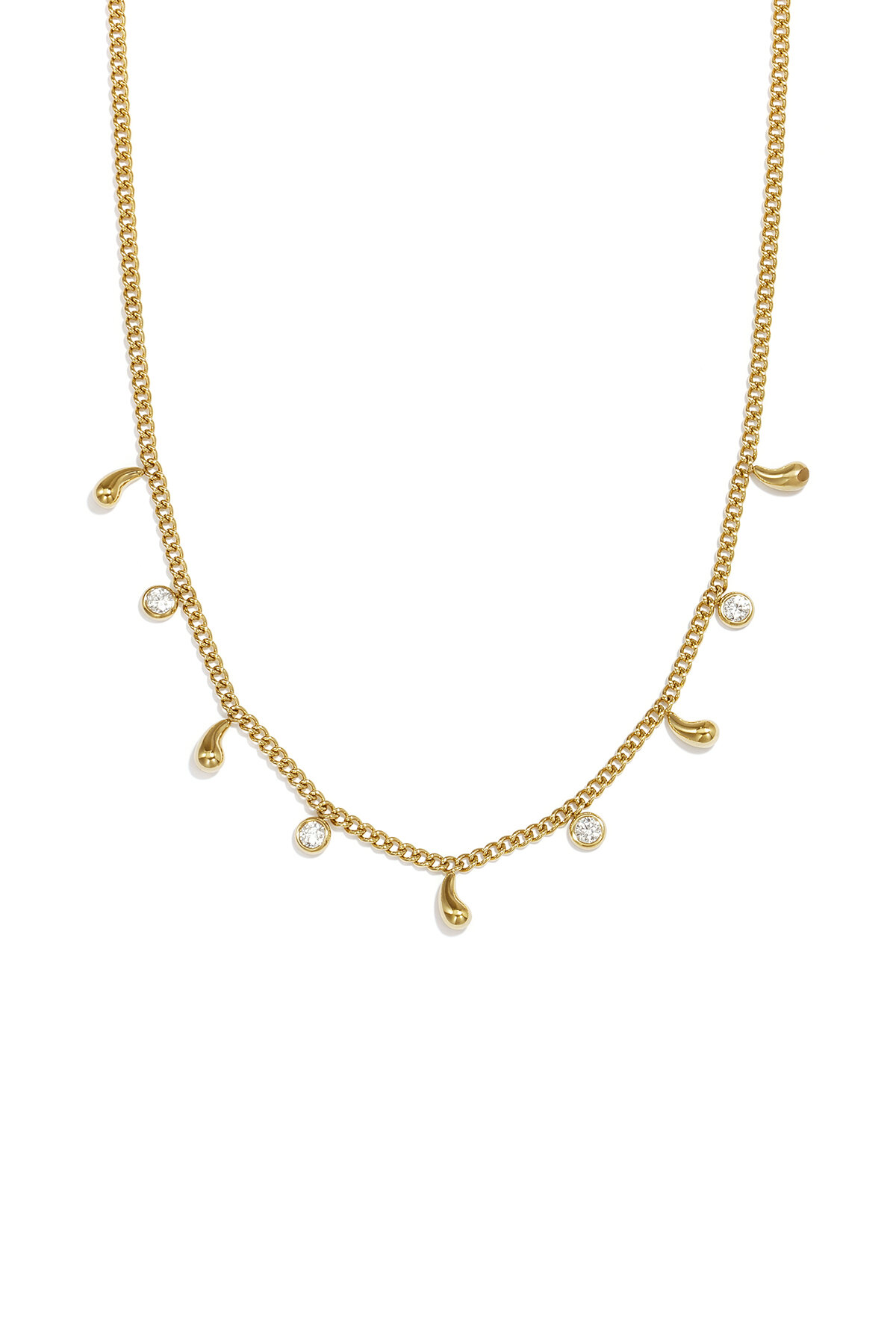 Collares con colgante de acero inoxidable Droplet Simple Daily Simple Series Joyería para mujer