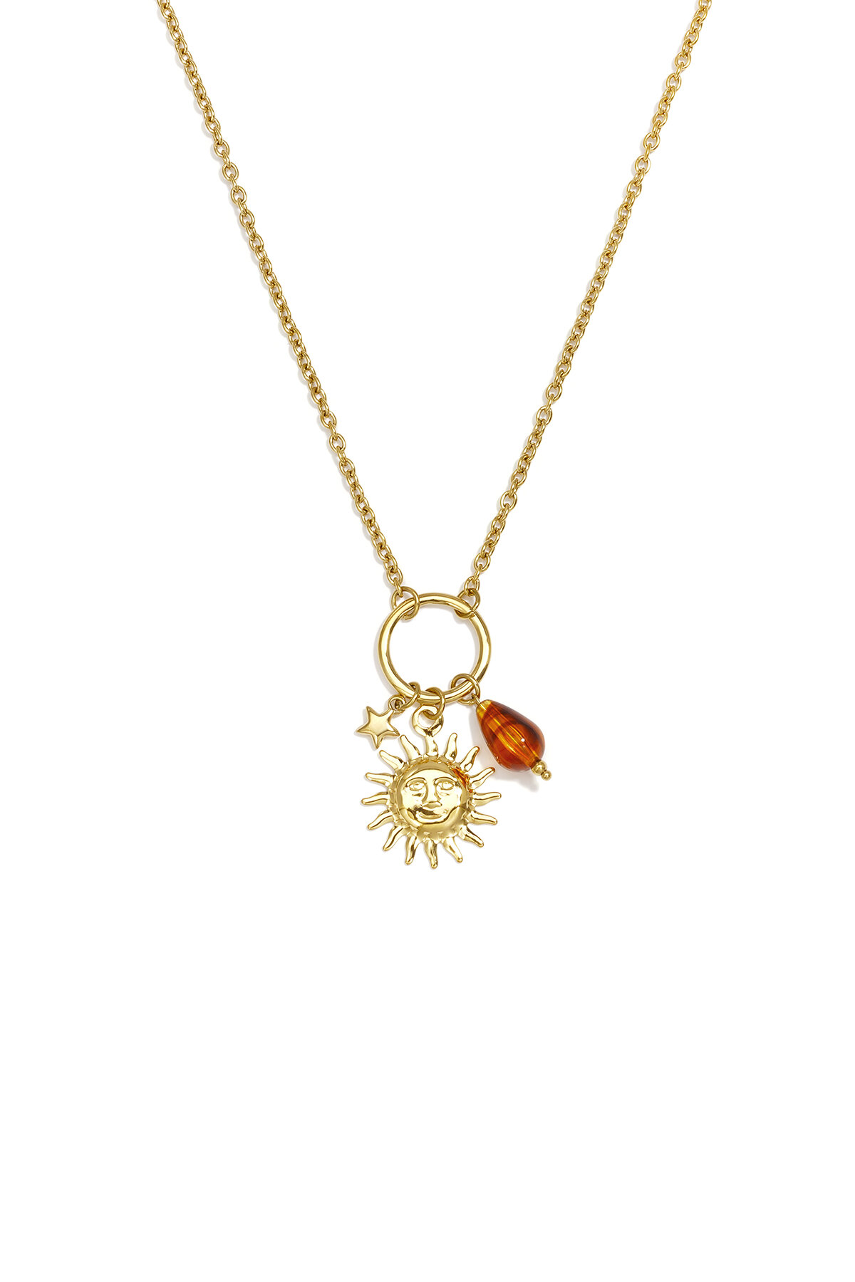 Collane con pendente in acciaio inossidabile, serie Sun Simple Daily Simple, gioielli da donna