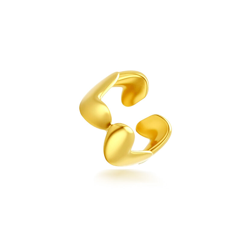 Boucles D'Oreilles Manchette D'Oreille Pour Femme, En Acier Inoxydable, Couleur Or, Motif Cœur, Série Simple h5 