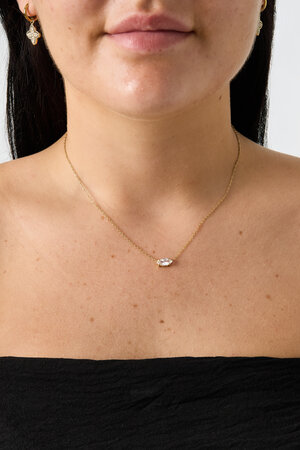 Collares Con Colgante De Acero Inoxidable Con Forma Elíptica, Sencillos, De La Serie Daily Simple Para Mujer. h5 Imagen2