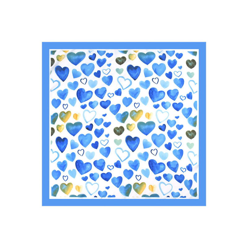 Simple Series Sweet Heart Solid Color Gradient Color Imitation Silk Summer Scarves Picture3