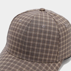Simple Series Casual Solid Color Plaid Cotton Unisex Baseball Cap h5 Picture5