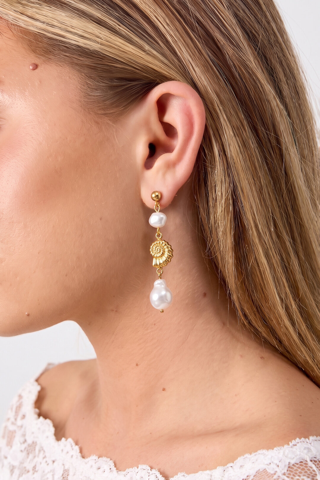 Stainless Steel Dangle Earrings Shell Simple Daily Simple Series Women's Jewelry 2