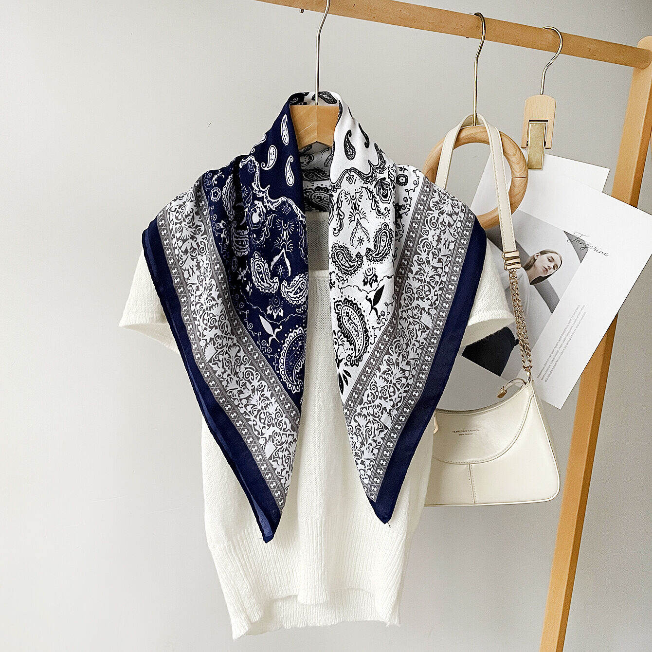 Ethnic Series Casual Mixed Color Paisley Pattern Polyester Summer Scarves