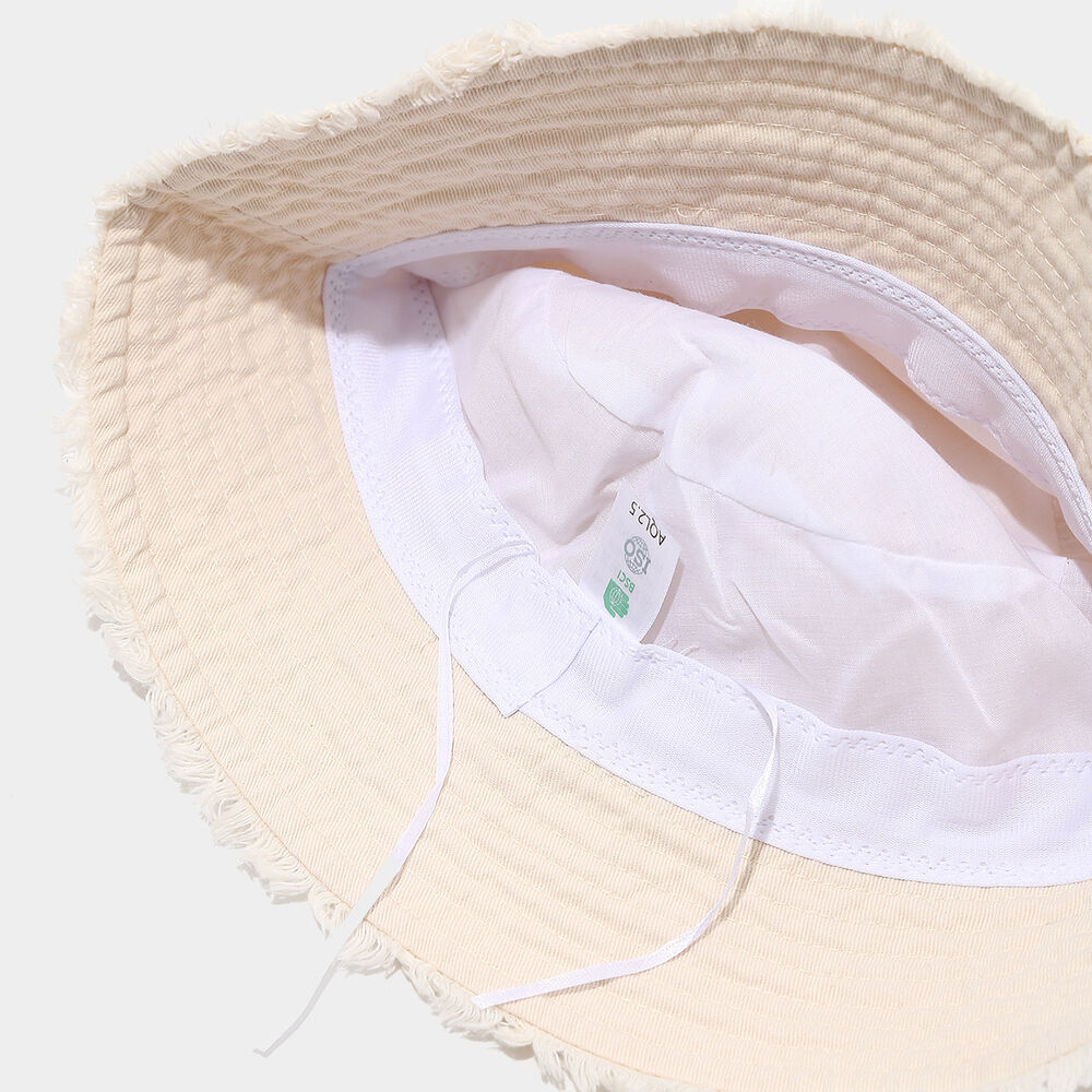 Simple Series Daily Solid Color Tassel Cotton Bucket Hats h5Picture5