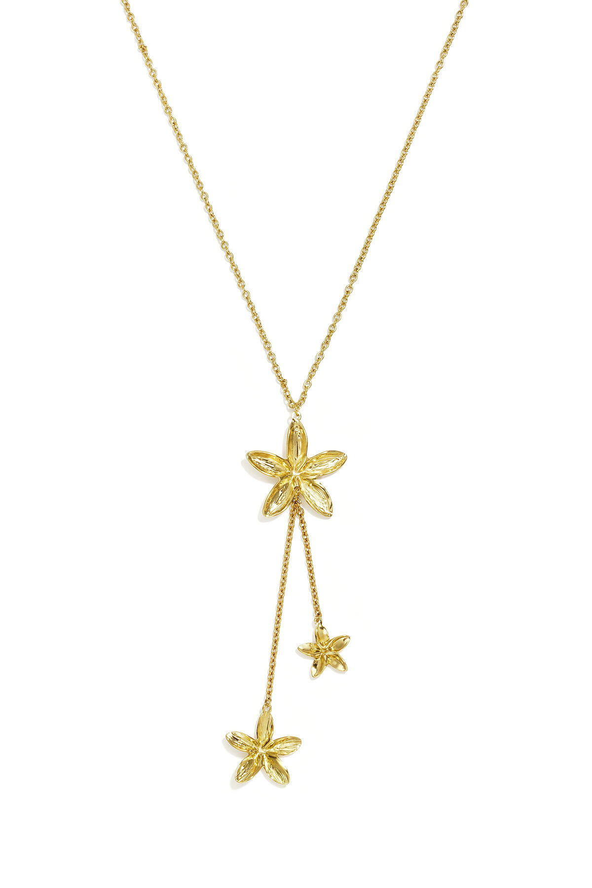 Lange Halskette Aus Edelstahl, Blumenmuster, Lässig-Schlichte Serie, Damenschmuck h5 