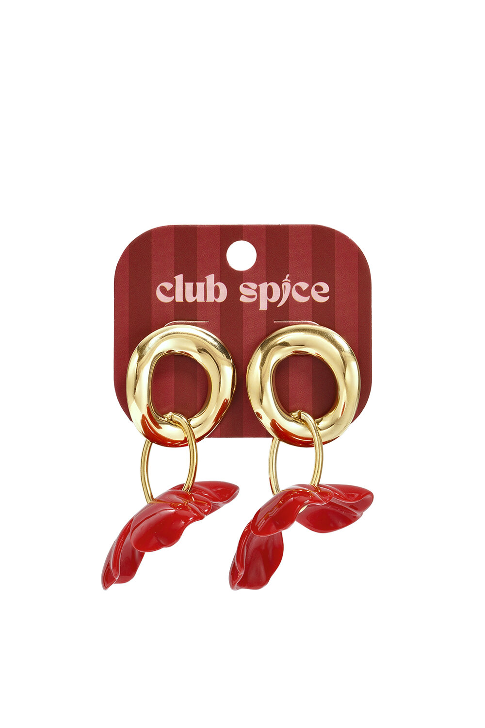 Round Earrings With Hanging Flower h5Picture6