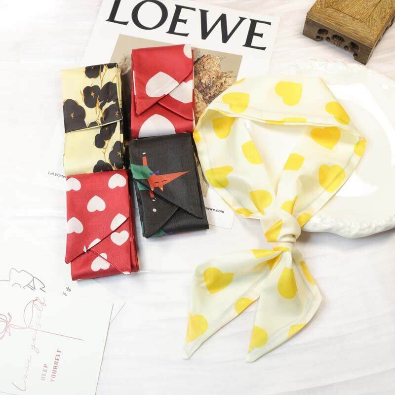 Romantic Series Simple Heart Solid Color Polyester Summer Scarves