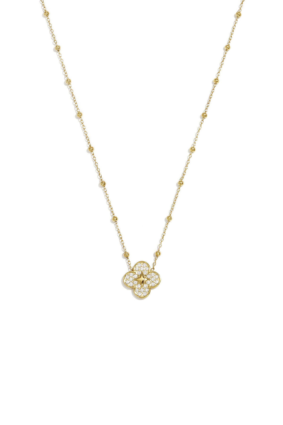 Collares con colgante de acero inoxidable Clover Simple Daily Simple Series Joyería para mujer