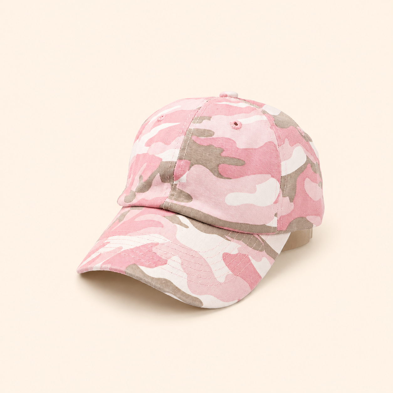 Casquette De Baseball En Coton De Couleur Mélangée, Forme Irrégulière Décontractée, Collection Simple Series