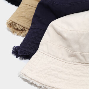Simple Series Daily Solid Color Tassel Cotton Bucket Hats h5 Picture6
