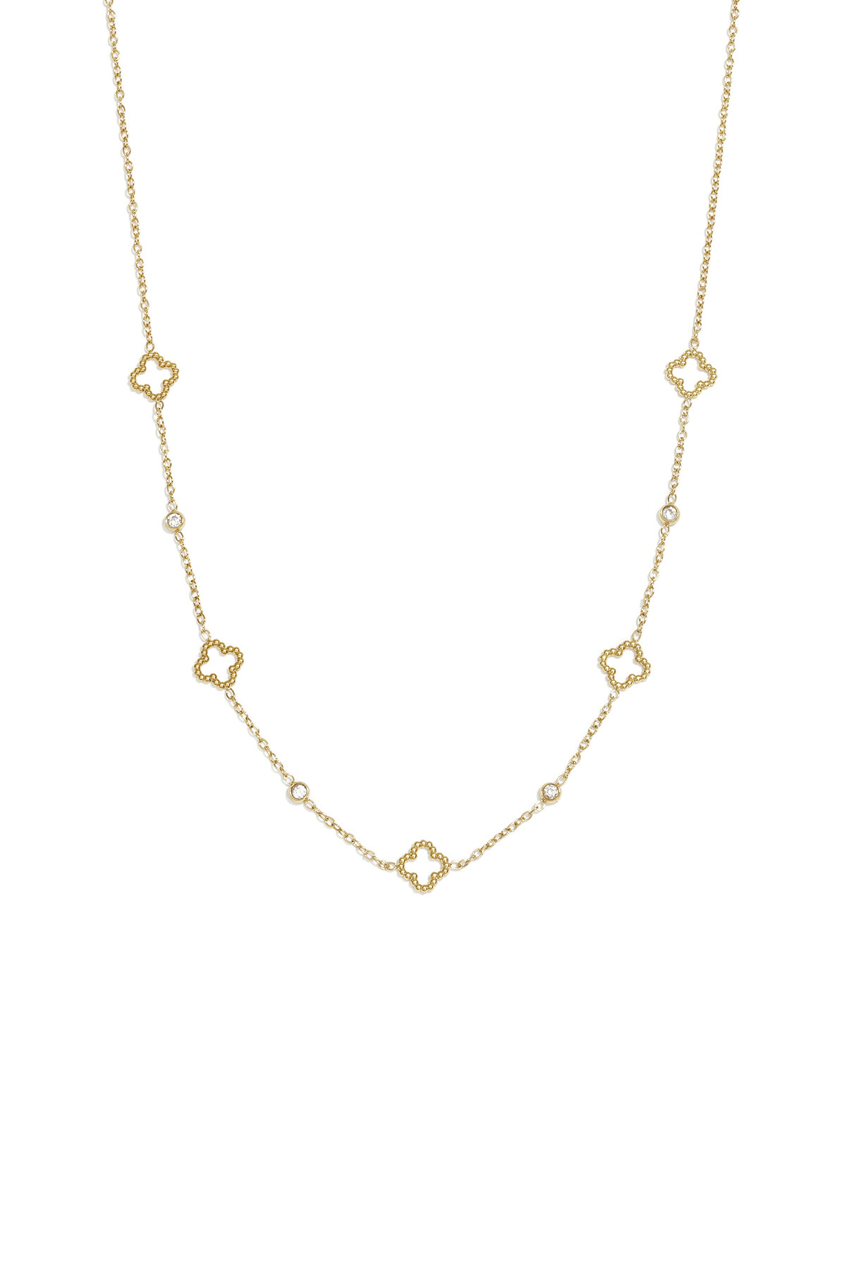 Collares con colgante de acero inoxidable Clover Simple Daily Simple Series Joyería para mujer