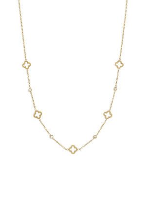 Halsketten Mit Anhänger Aus Edelstahl, Clover Simple Daily Simple Serie, Damenschmuck h5