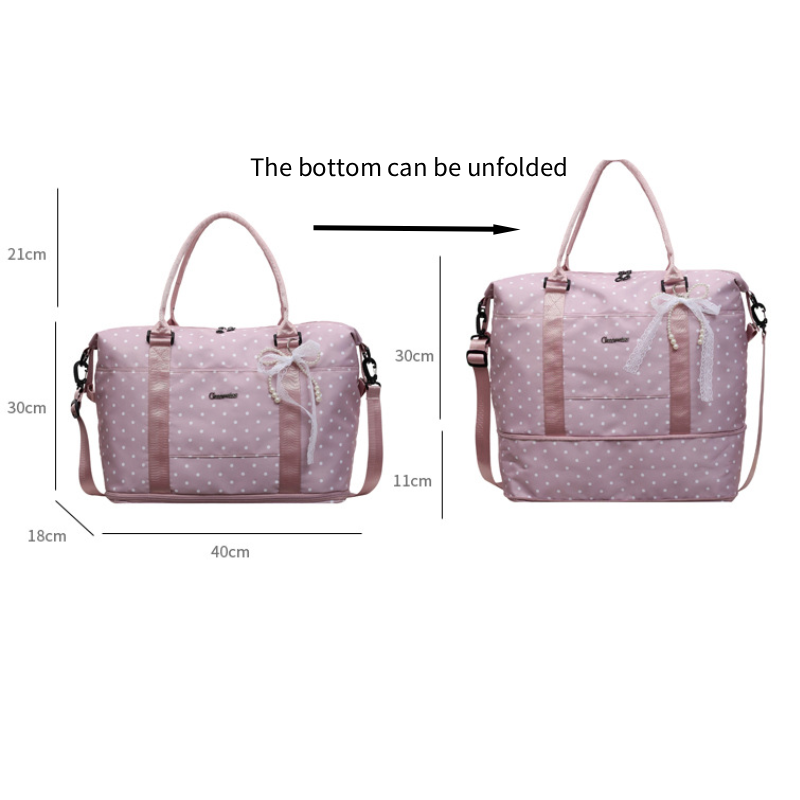 Sporty Style None Solid Color Polka Dots Polyester Women's East-West Sports & Travel Bags h5 Picture12