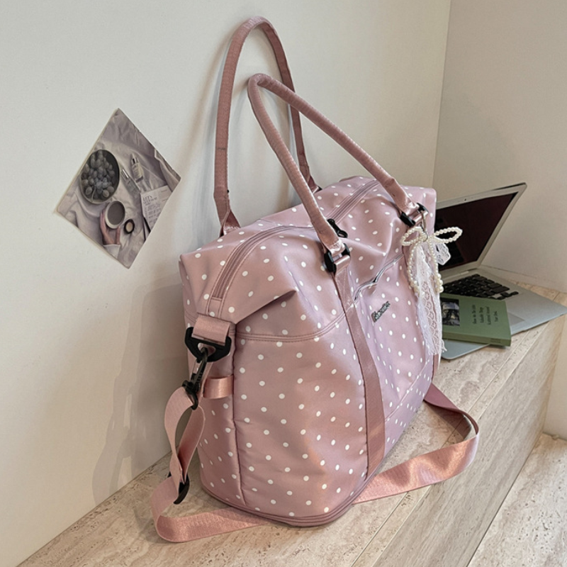 Sporty Style None Solid Color Polka Dots Polyester Women's East-West Sports & Travel Bags h5 Picture4