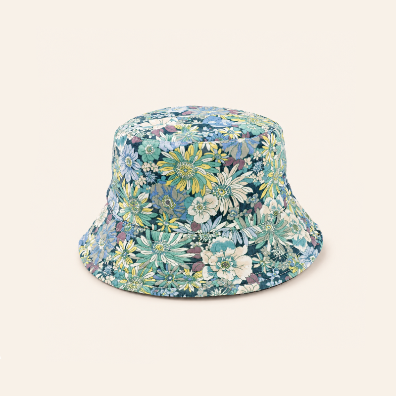 Simple Series Casual Flower Mixed Color Cotton Bucket Hats
