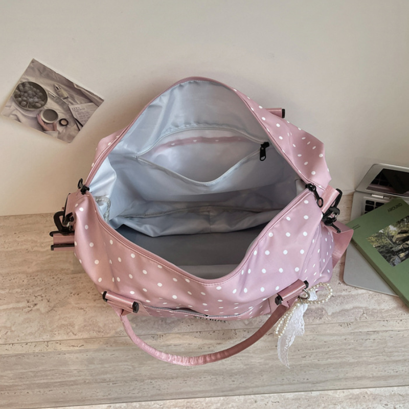 Sporty Style None Solid Color Polka Dots Polyester Women's East-West Sports & Travel Bags Picture9