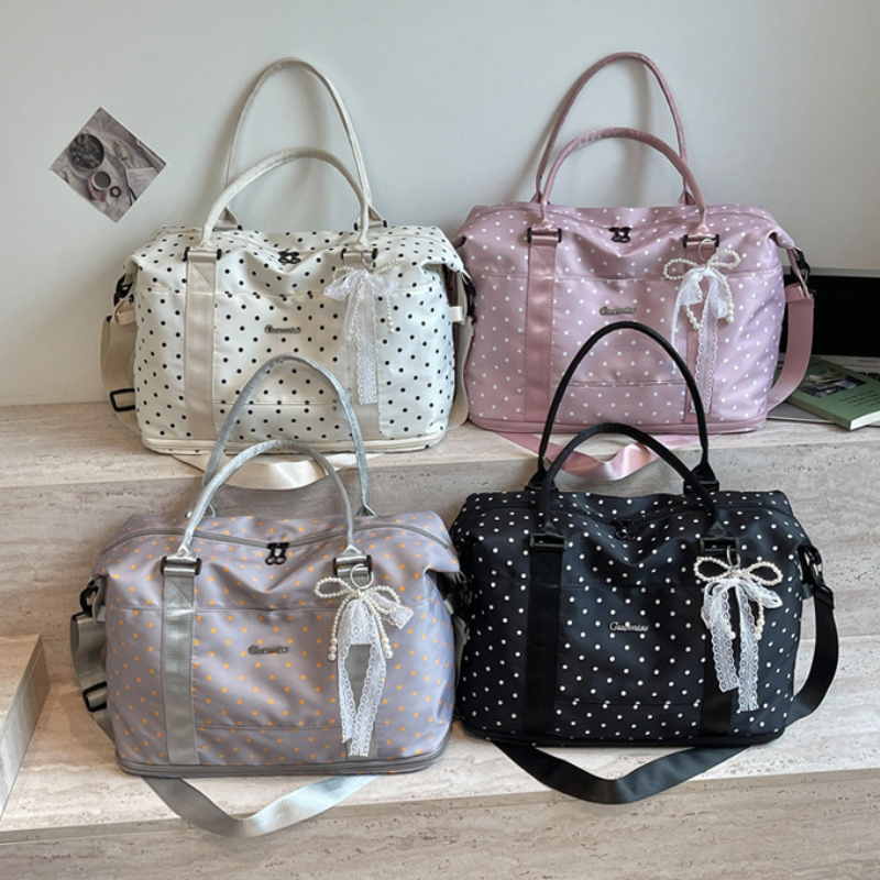 Sporty Style None Solid Color Polka Dots Polyester Women's East-West Sports & Travel Bags h5 Picture3
