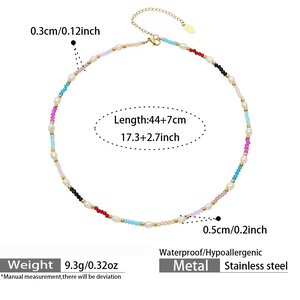 Colliers De Perles Pour Femmes, Collection Romantique Daily Beads, Pierres Naturelles Couleur Or h5