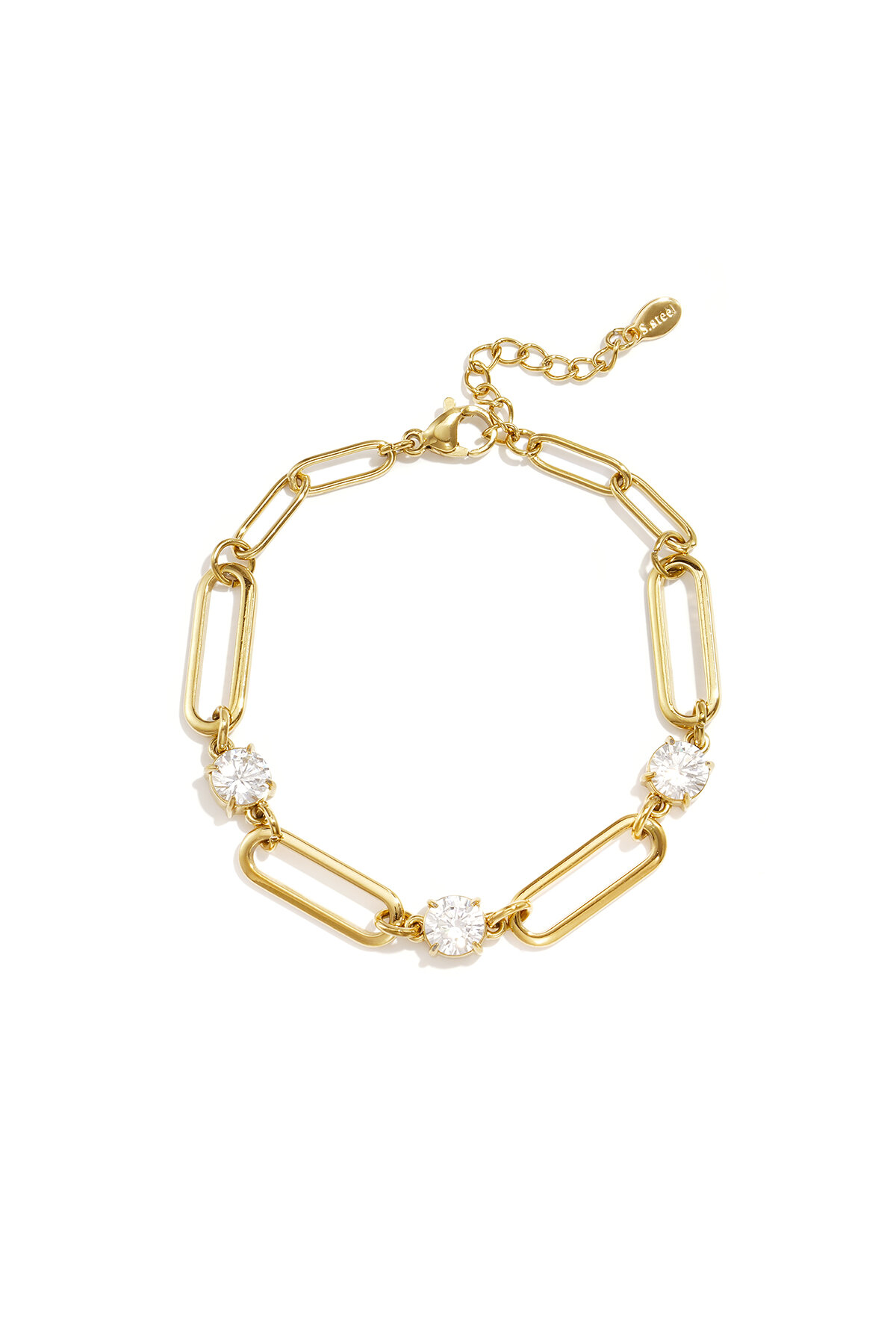 Stainless Steel Charm Bracelets Circle Simple Daily Simple Series Women's jewelry