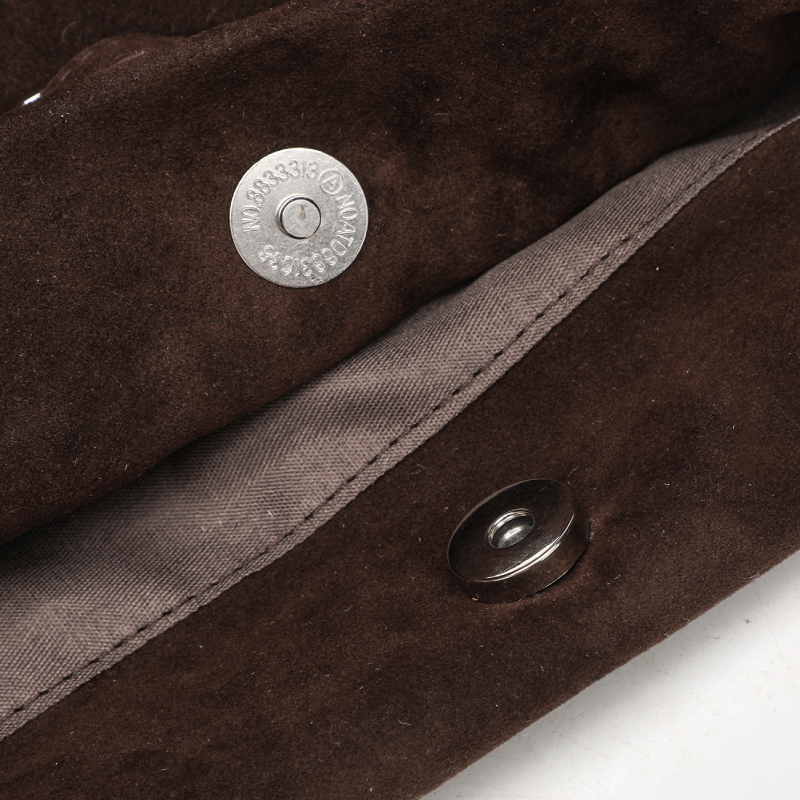 Bolsos De Mano Para Mujer De Estilo Casual Con Herrajes Metálicos Y Diseño Liso En Ante. Imagen6