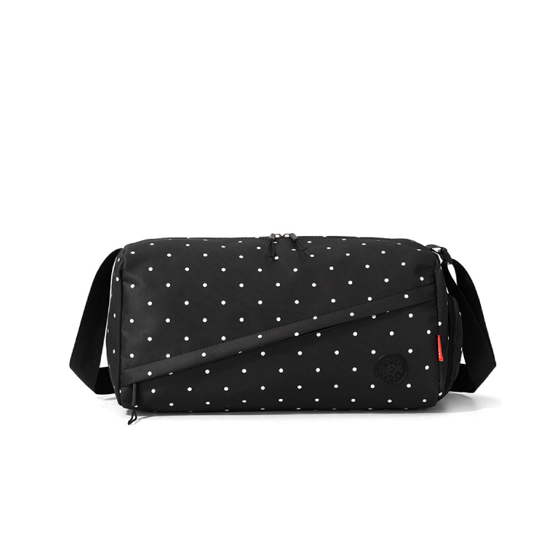 Bolsos Redondos De Poliéster Para Mujer, Estilo Casual, Con Estampado De Lunares En Color Liso.