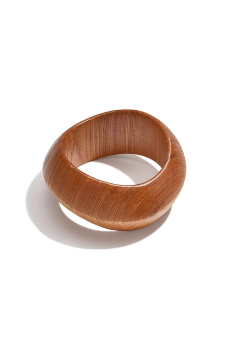 Wood Bangles Irregular Shape Simple Daily Simple Series Women's Jewelry