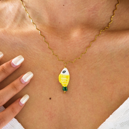 Simple Series Daily Fish Stainless Steel Waterproof   Gold Color  Women's Pendant Necklaces