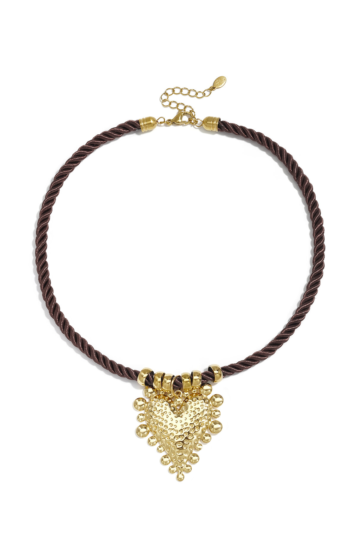 Geflochtene Halskette Aus Edelstahl, Herzform, Schlichte Alltags-Serie, Damenschmuck