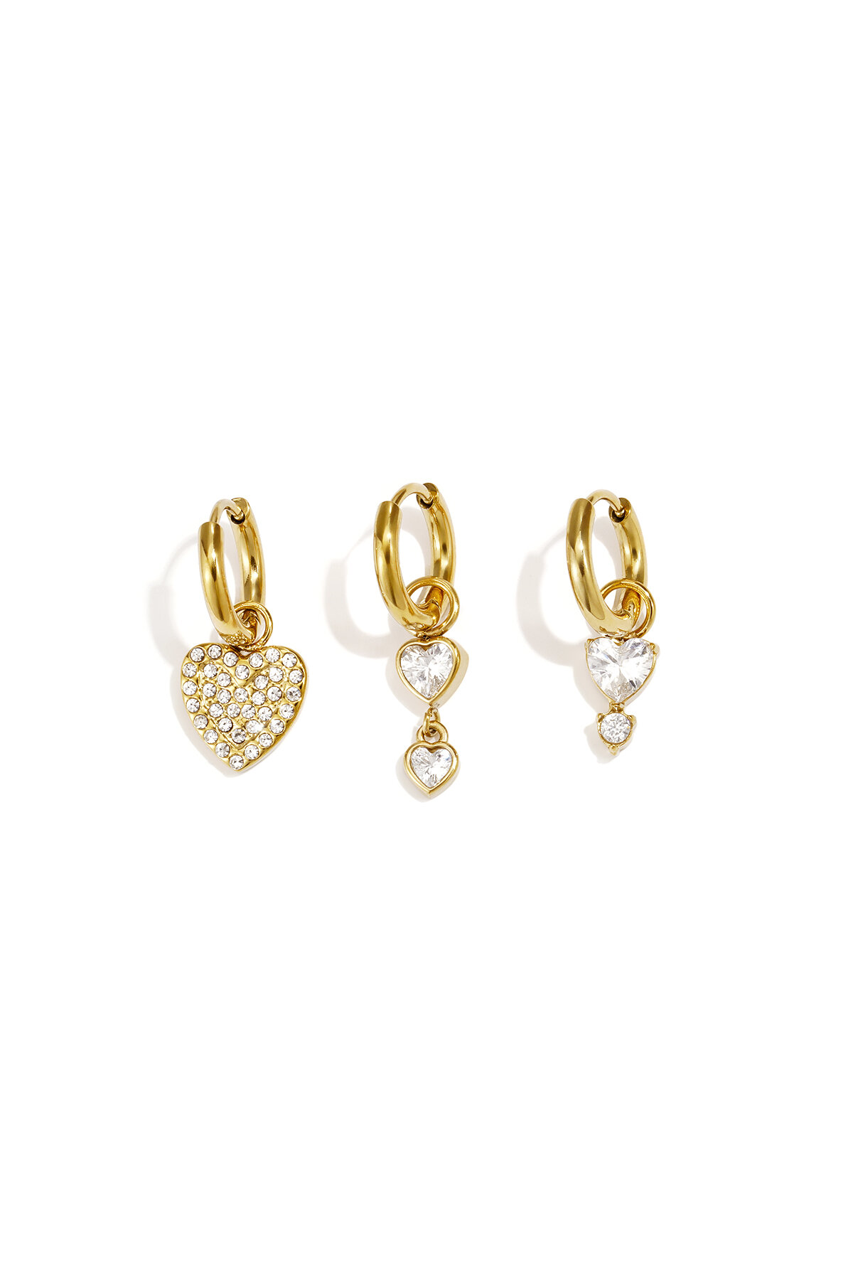 Roestvrijstalen Oorbellen Setjes Hart Simple Simple Serie Dames Sieraden 