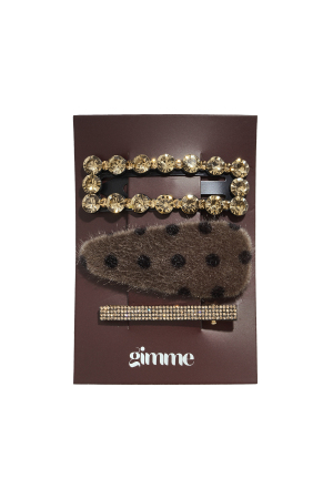 Pinzas Para El Cabello Con Lunares, Mohair Diario Y Accesorios Diarios. h5 Imagen3