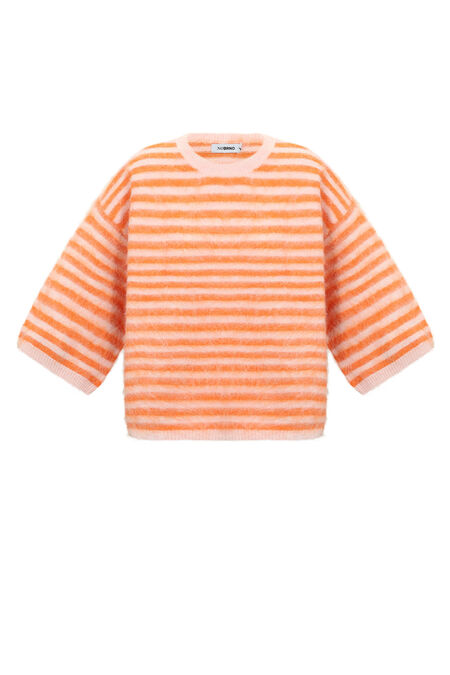 Strickpullover Aus Polyesterfaser (Polyester), Gestreift, Lässige Herbst-/Winterkleidung