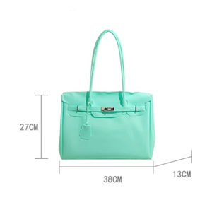 Lässige Pvc-Handtasche / Transparente, Einfarbige, Modische Damen-Tragetasche h5 Bild6