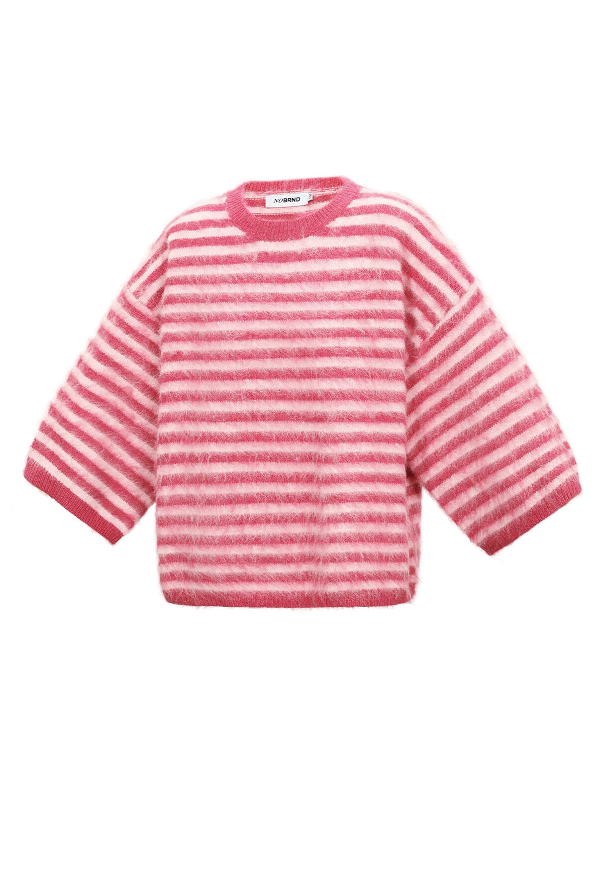 Strickpullover Aus Polyesterfaser (Polyester), Gestreift, Lässige Herbst-/Winterkleidung Bild2