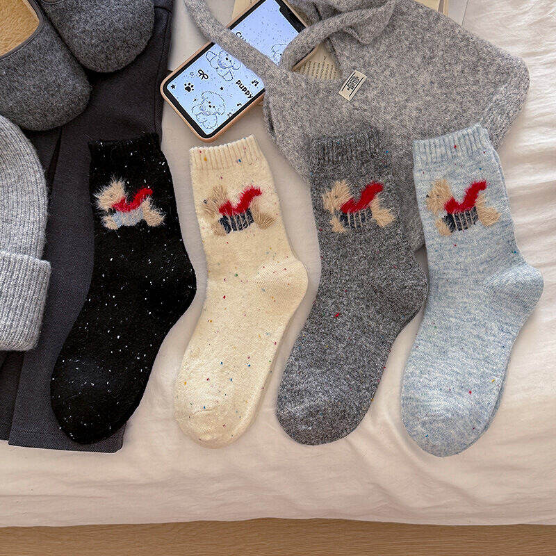 Cute Animal Color Clash Mid-Calf Socks